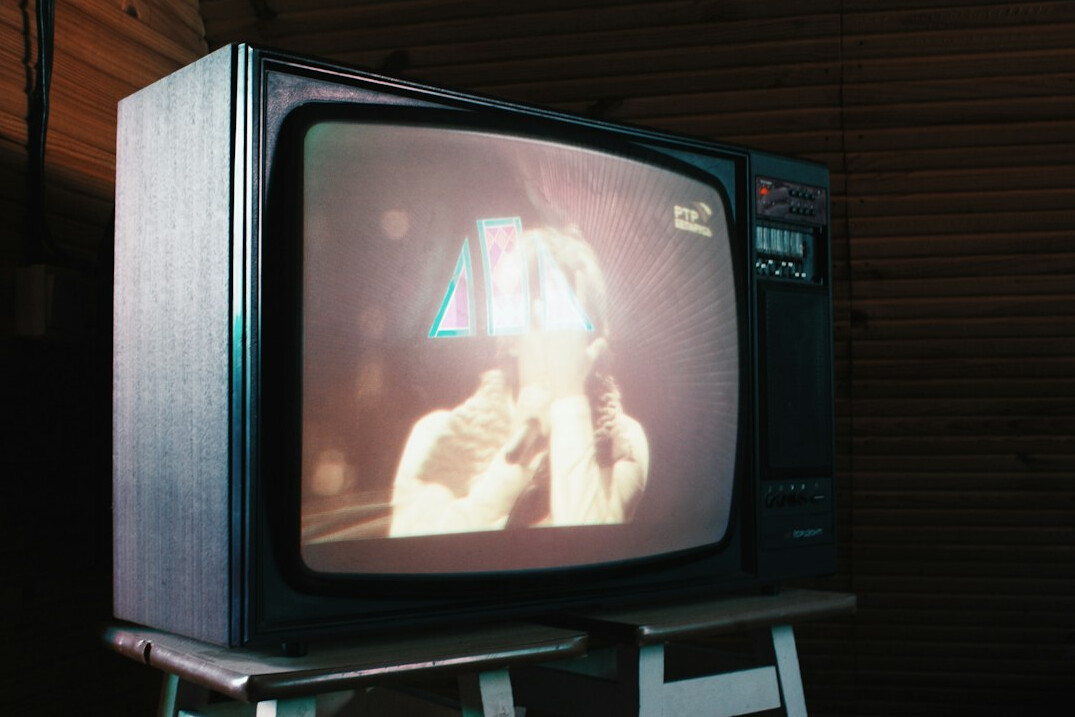 modern tv with classic show